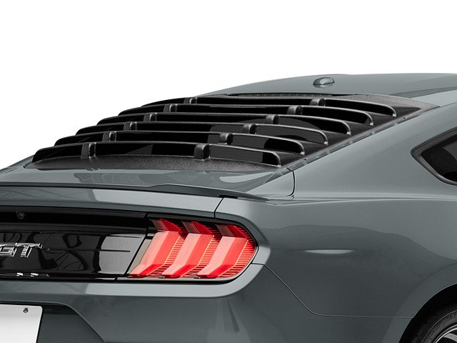 Rear Window Louvers; Textured Black (15-24 Mustang Fastback)