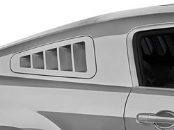 SHR Flush-Mount Quarter Window Louvers; Unpainted (10-14 Mustang Coupe)