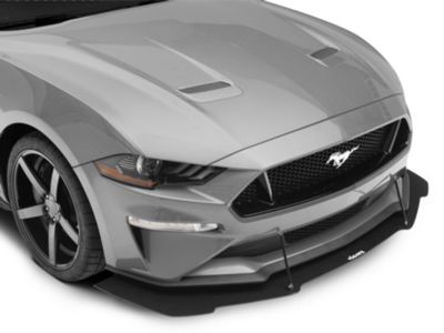GT500 Style Front Bumper Splitter; Gloss Carbon Fiber Vinyl (18-23 Mustang GT, EcoBoost)