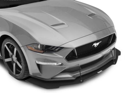 GT500 Style Front Bumper Splitter; Textured Black (18-23 Mustang GT, EcoBoost)