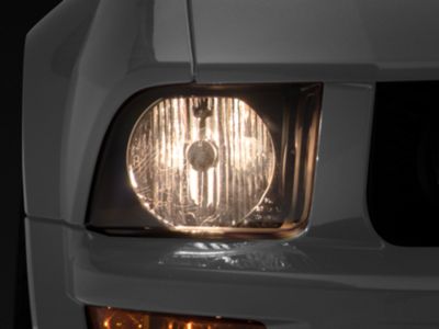 Factory Style Headlights; Black Housing; Clear Lens (05-09 Mustang w/ Factory Halogen Headlights, Excluding GT500)