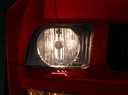 Factory Style Headlights; Black Housing; Clear Lens (05-09 Mustang w/ Factory Halogen Headlights, Excluding GT500)