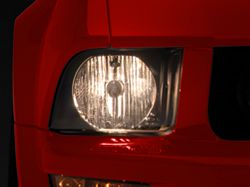Factory Style Headlights; Black Housing; Clear Lens (05-09 Mustang w/ Factory Halogen Headlights, Excluding GT500)