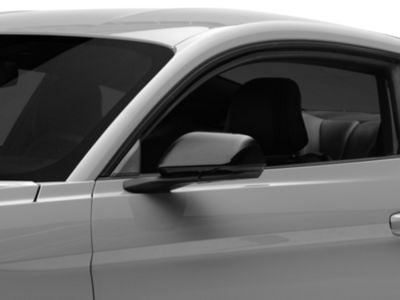 Mirror Covers with Turn Signal Openings; Gloss Black (15-23 Mustang)
