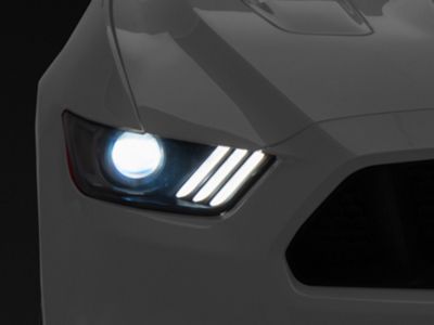 OEM Style Headlight; Black Housing; Clear Lens; Driver Side (15-17 Mustang; 18-22 Mustang GT350, GT500)