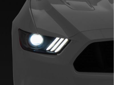 OEM Style Headlight; Black Housing; Clear Lens; Passenger Side (15-17 Mustang; 18-22 Mustang GT350, GT500)