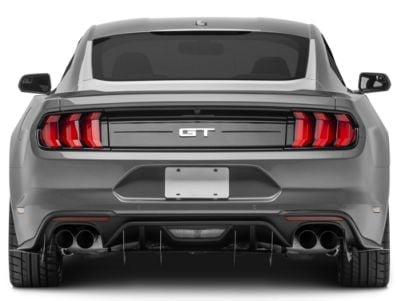 Solid Aluminum Rear Diffuser; Matte Black (18-23 Mustang GT; 19-23 Mustang EcoBoost w/ Active Exhaust)