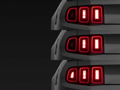 Renegade Series LED Tail Lights; Gloss Black Housing; Smoked Lens (10-14 Mustang)