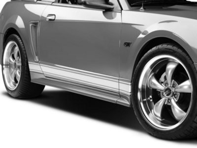 SEC10 Rocker Stripes; Silver (79-23 Mustang)