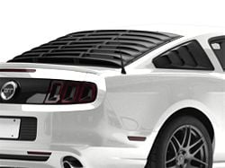 Vintage Style Rear Window and Quarter Window Louver Kit; Matte Black (05-14 Mustang Coupe)