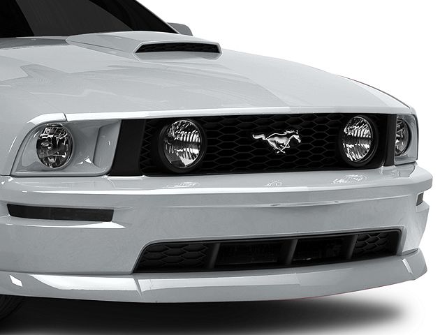 SEC10 Grille Pillar Blackout; Matte Black (05-09 Mustang GT)