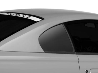 SEC10 Quarter Window Blackout; Matte Black (94-98 Mustang)