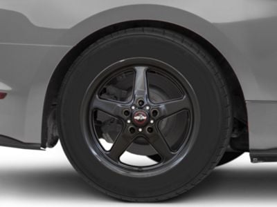 Race Star 92 Drag Star Bracket Racer Gloss Black Wheel; Rear Only; 17x10.5 (15-23 Mustang GT, EcoBoost, V6)