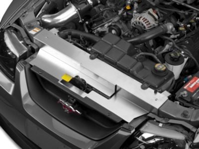 SpeedForm Modern Billet Stainless Steel Radiator Cover; Brushed (99-04 Mustang, Excluding 03-04 Cobra)