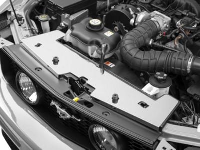 SpeedForm Modern Billet Stainless Steel Radiator Cover; Polished (05-09 Mustang GT, V6)