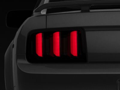 Raxiom Vector V2 LED Tail Lights; Black Housing; Smoked Lens (05-09 Mustang)