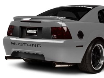 SEC10 Lower Rear Valance Accent; Brushed Black (99-04 Mustang GT, V6, Mach 1; 1999 Mustang Cobra)