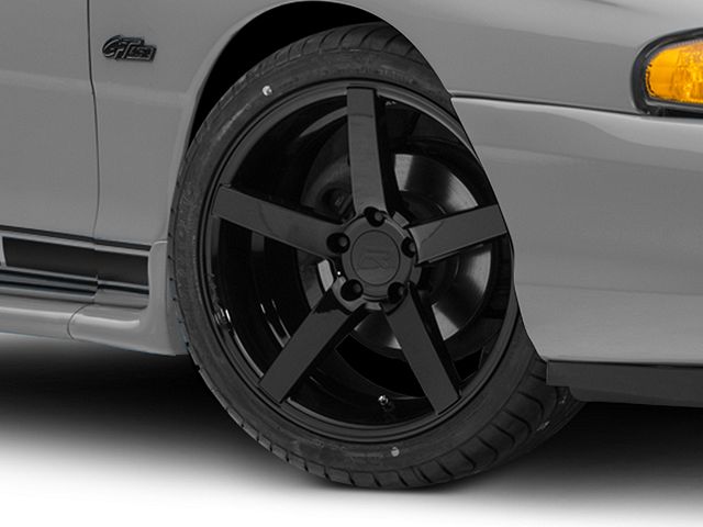 Rovos Wheels Durban Gloss Black Wheel; 18x9 (94-98 Mustang)