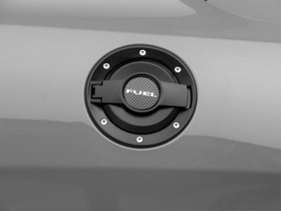 Drake Muscle Cars Billet Aluminum Fuel Door; All-Black (08-23 Challenger)
