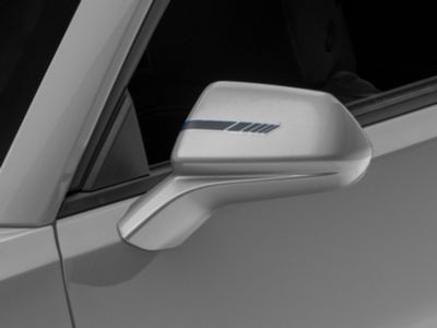 SEC10 Side Mirror Hash Stripes; Matte Black (Universal; Some Adaptation May Be Required)