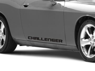 Officially Licensed MOPAR Rocker Stripes; Gloss Black (08-23 Challenger)