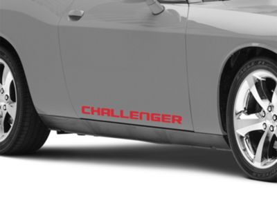 Officially Licensed MOPAR Rocker Stripes; Red (08-23 Challenger)