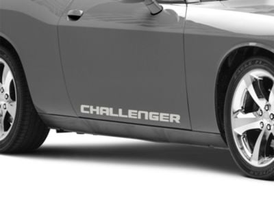 Officially Licensed MOPAR Rocker Stripes; Silver (08-23 Challenger)
