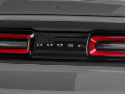 SEC10 Trunk Flag Decal; Matte Black (08-23 Challenger)