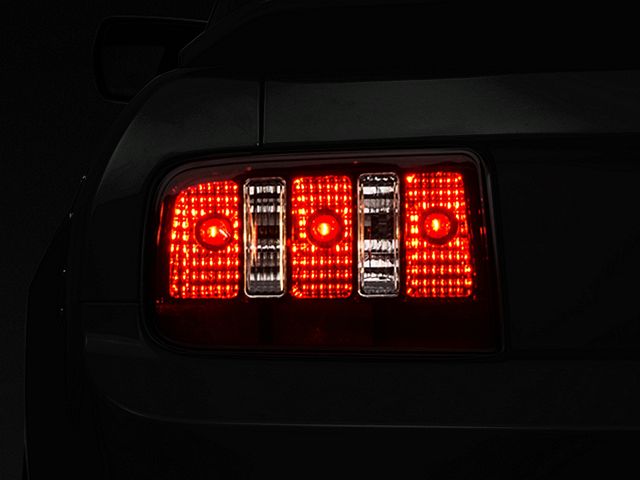 Raxiom Coyote Tail Lights; Black Housing; Smoked Lens (05-09 Mustang)