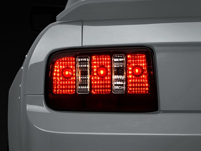 Raxiom Coyote Tail Lights; Black Housing; Smoked Lens (05-09 Mustang)
