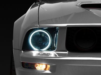 Raxiom Axial Series CCFL Halo Projector Headlights; Black Housing; Smoked Lens (05-09 Mustang w/ Factory Halogen Headlights, Excluding GT500)