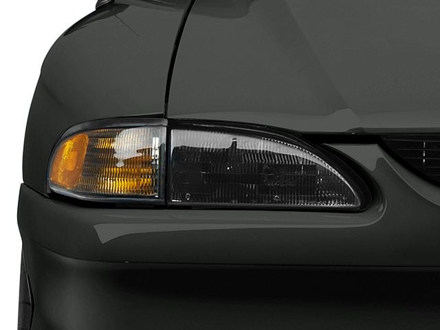 OE Style Headlights; Black Housing; Smoked Lens (94-98 Mustang)