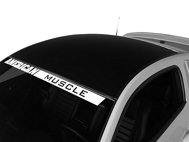 SEC10 Solid Roof Decal; Gloss Black (05-14 Mustang)