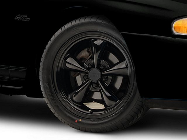 Bullitt Solid Gloss Black Wheel; 17x8 (94-98 Mustang)