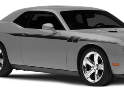 SpeedForm Side Stripes with Hash Marks; Matte Black (08-23 Challenger)