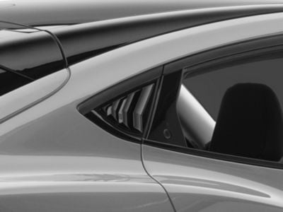 SpeedForm Quarter Window Louvers; Gloss Black (21-24 Mustang Mach-E)