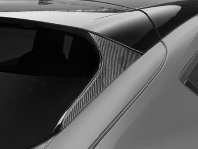 SpeedForm Exterior Hatch Trim; Black Carbon Fiber (21-24 Mustang Mach-E)