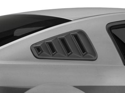 SpeedForm Quarter Window Louvers; Matte Black (05-09 Mustang Coupe)