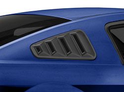 SpeedForm Quarter Window Louvers; Matte Black (05-09 Mustang Coupe)