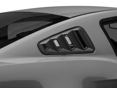 SpeedForm Quarter Window Louvers; Matte Black (10-14 Mustang Coupe)
