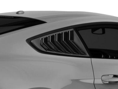 SpeedForm Sport Quarter Window Louvers; Gloss Black (15-23 Mustang Fastback)