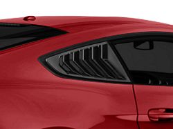 SpeedForm Sport Quarter Window Louvers; Gloss Black (15-23 Mustang Fastback)