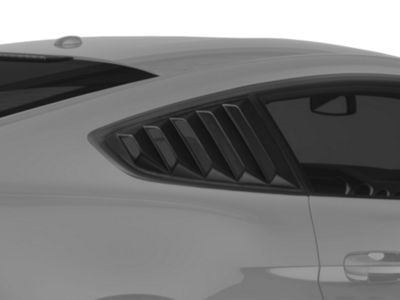 SpeedForm Vintage Quarter Window Louvers; Matte Black (15-23 Mustang Fastback)
