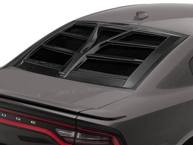 Torch Rear Window Louvers; Unpainted Black (11-23 Charger)