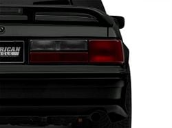 Stock Replacement Tail Light; Black Housing; Red/Clear Lens; Passenger Side (87-93 Mustang LX)
