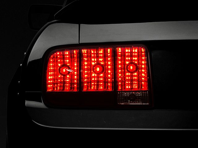 Raxiom Tail Lights; Black Housing; Smoked Lens (05-09 Mustang)