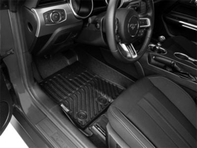 TruShield Precision Molded Front Floor Liners; Black (15-24 Mustang)