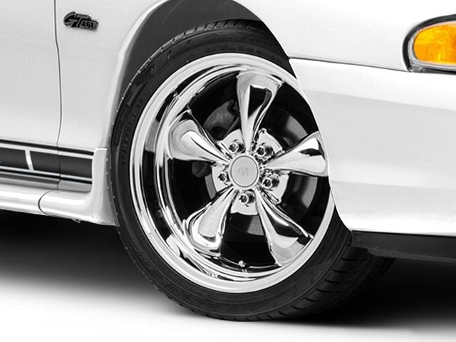 Deep Dish Bullitt Chrome Wheel; 18x9 (94-98 Mustang)