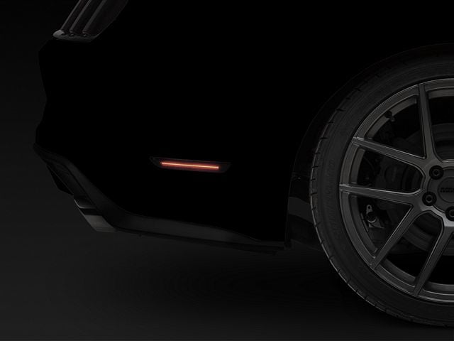Raxiom Axial Series LED Side Marker Lights; Rear; Smoked (15-23 Mustang)