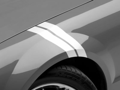 SEC10 Hash Marks; White; Pair (05-14 Mustang)